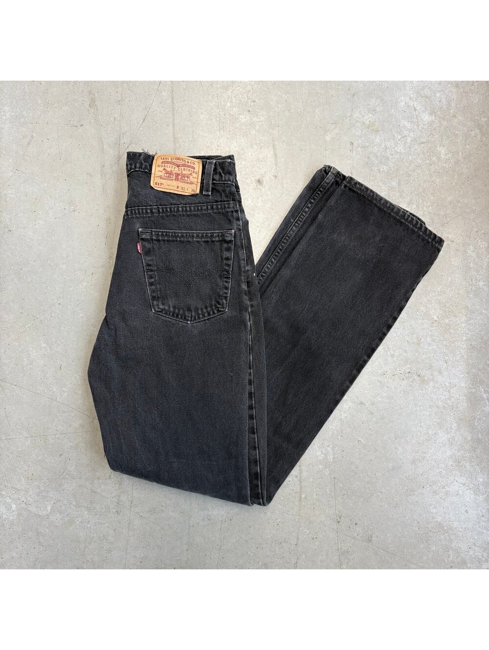 Vintage 2000s Levi's 517 Flared Black Jeans Size 31